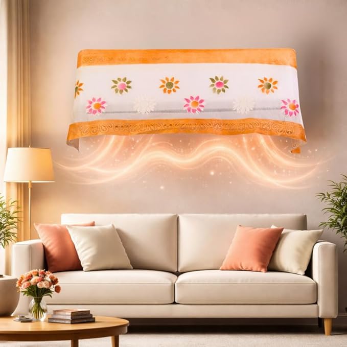 Summer Cotton Ac Indoor Cover Orange Flower_2 Ton 